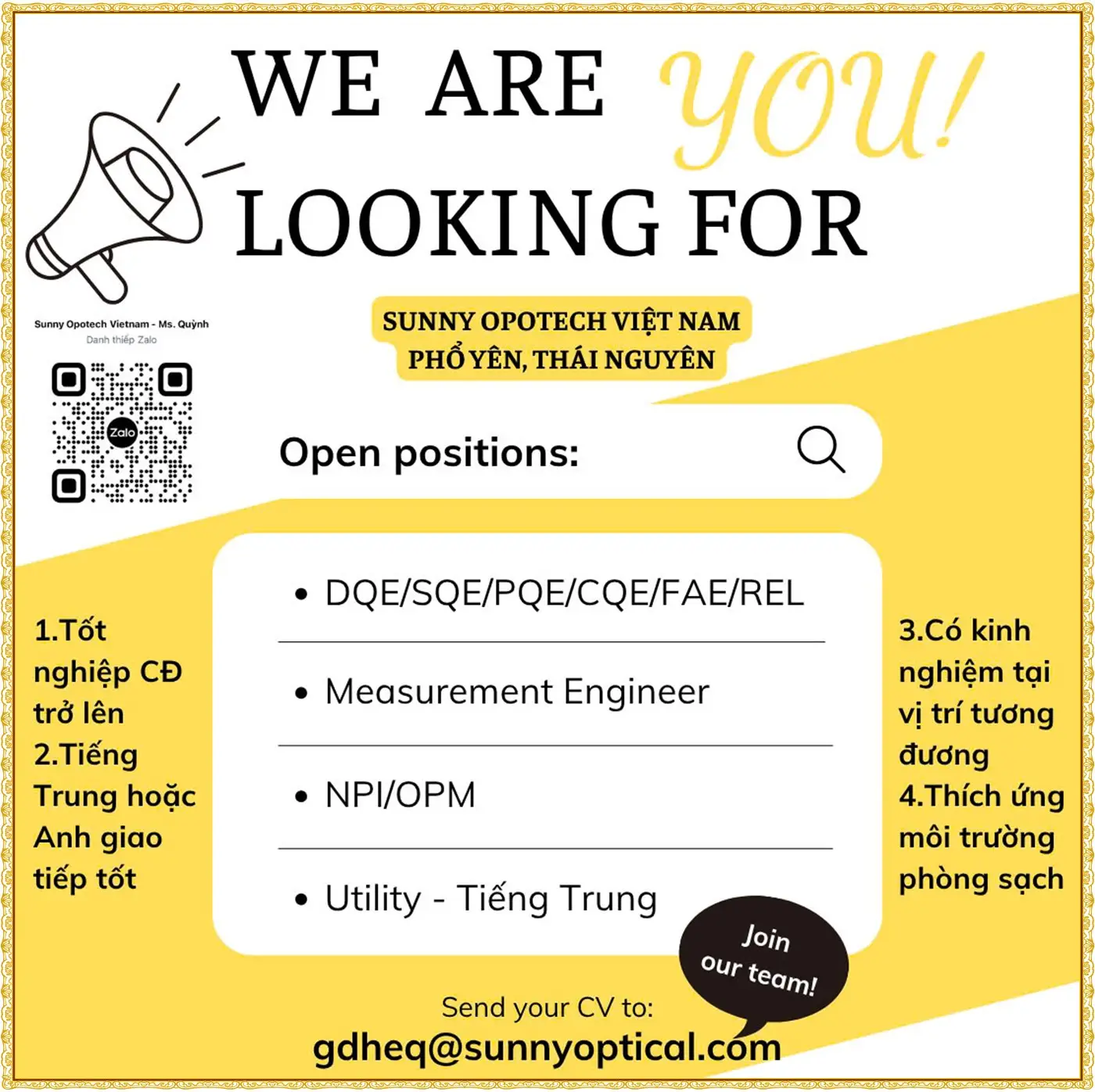 Tuyển kỹ sư lương cao tại thái nguyên