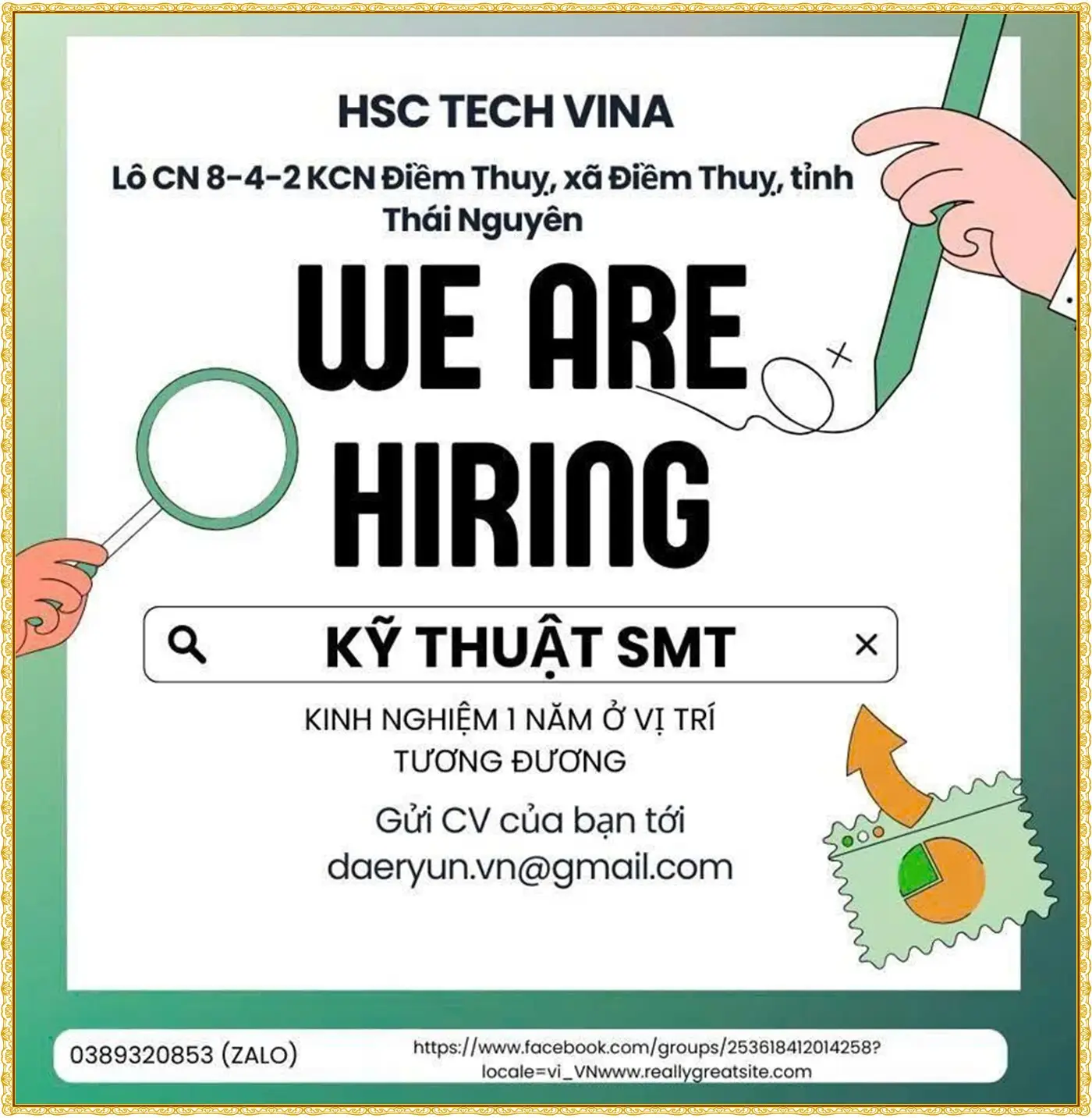 Thái nguyên tuyển kỹ thuật smt